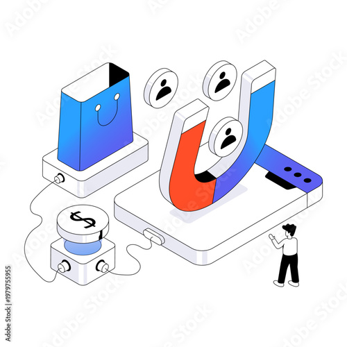 Perfect design illustration of attract customers