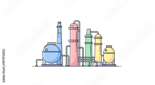 Industrial Factory Plant Equipment Machinery.