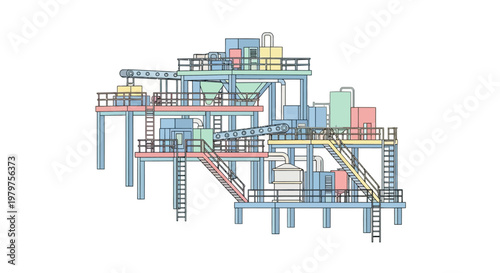 Industrial factory pipeline system architecture.