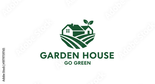 Garden House Logo - Green House and Garden Design for Eco-Friendly Living.