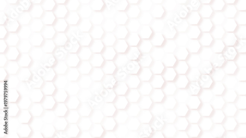 Seamless White Honeycomb Grid Graphic Background. 