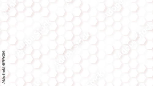 Abstract White 3D Hexagon Geometric Background