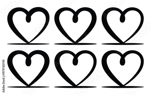 Heart Symbols Vector Illustration
