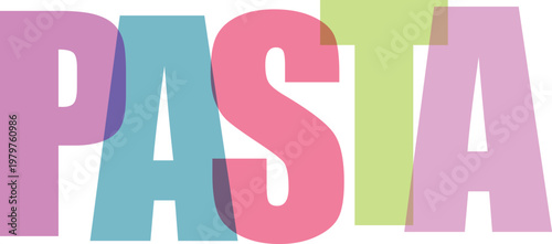 Pasta dish vector illustration in pastel colors on transparent background.