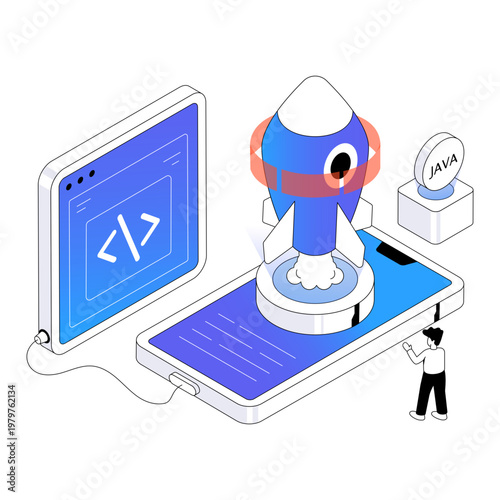 Unique design illustration of cloud coding