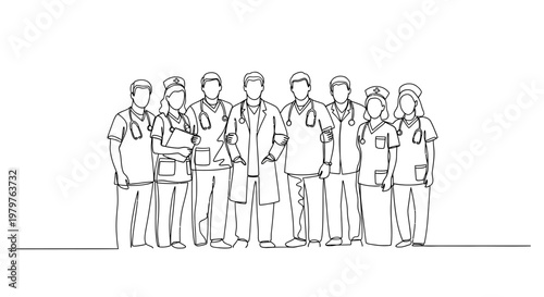 Group of Medical Professionals Standing Together.