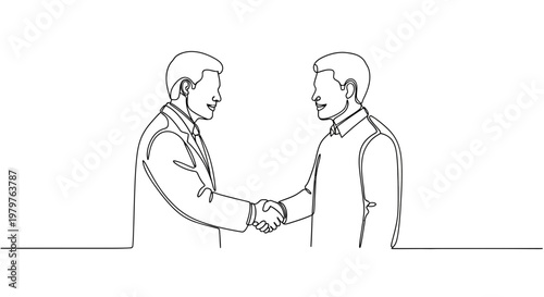 Two Businessmen Shaking Hands Together.