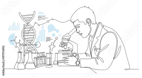 Scientist Working in Laboratory Setting.