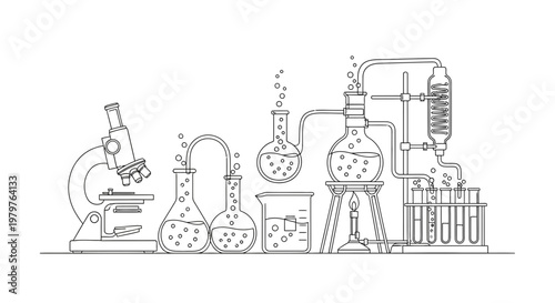 Laboratory equipment for chemical experiments.