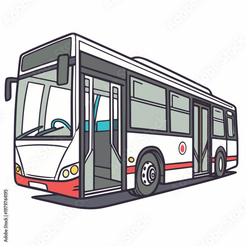An isolated old red double-decker London bus and vintage public transport vehicle for city tours and urban passenger travel in England on a white background