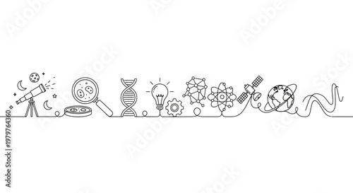 Innovation and creativity concept icons.