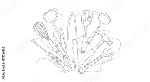 Kitchen Utensils and Cooking Tools.