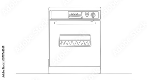 Dishwasher Appliance Kitchen Cleaning Machine.