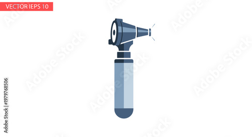 Medical Otoscope, Ear Examination Instrument, Doctor Tool, Healthcare Diagnostic Icon