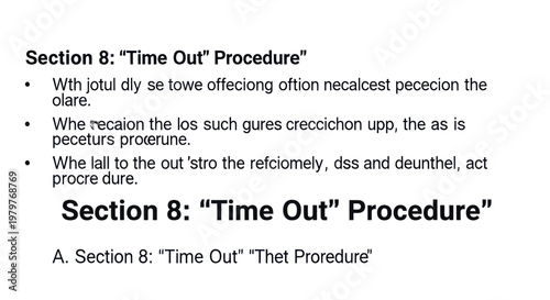 Section 8 Time Out Procedure Text Document