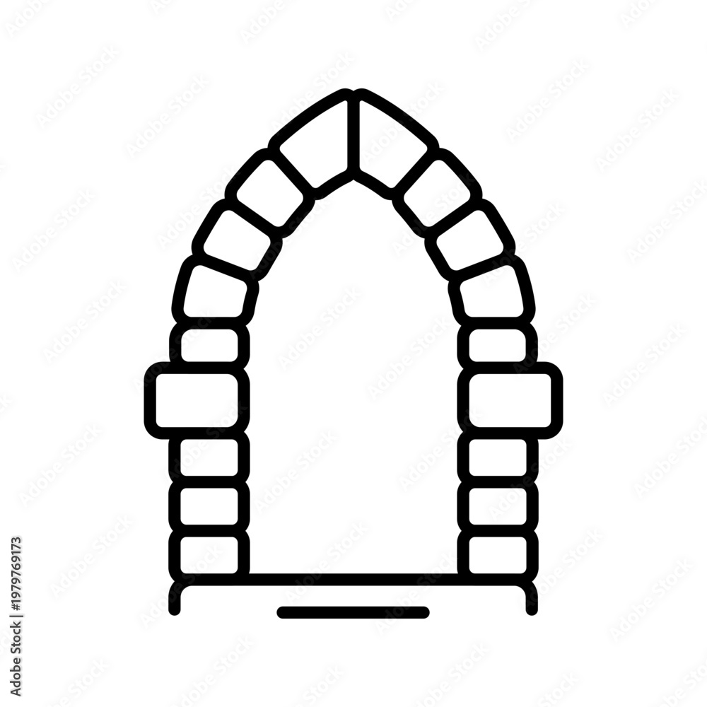 Naklejka premium Wine cellar icon. Industry and wine cellar line symbol. Black and white.