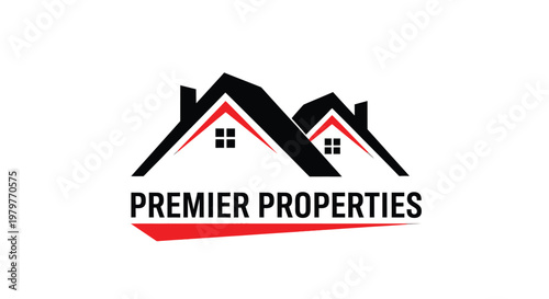 Premier Properties Logo - Modern Design for Real Estate Company Branding.