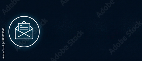 Digital correspondence and newsletter subscription symbol