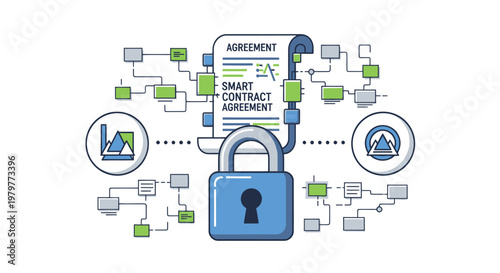 Smart Contract Agreement Secured by Blockchain Technology and Padlock