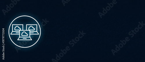 Network administrator managing cloud database on multiple devices