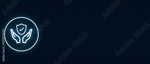 Secure privacy management and trusted insurance icon