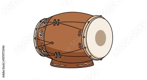 Indian Dholak Drum - Traditional Musical Instrument