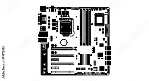 Computer Motherboard Electronic Circuit 2.
