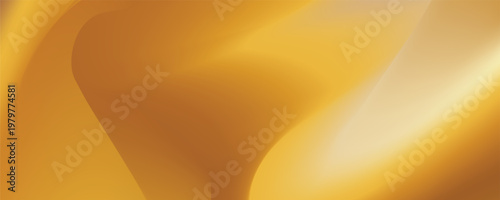 Silk metal cloth and liquid background ribbon with gold satin fabric. Golden vector glitter and shiny paper motion with render fold foil. Velvet silk yellow and champagne liquid fluid.