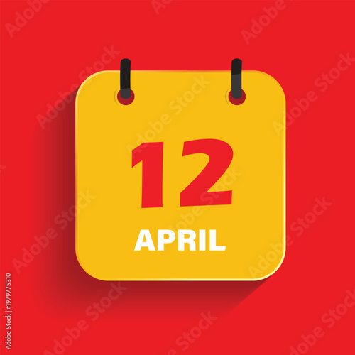 calendar icon showing eleventh of january on red background for winter schedule and event planning