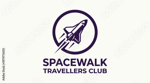 Space Shuttle Logo for Spacewalk Travellers Club, a Travel Organization.
