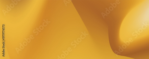 Silk metal cloth and liquid background ribbon with gold satin fabric. Golden vector glitter and shiny paper motion with render fold foil. Velvet silk yellow and champagne liquid fluid.