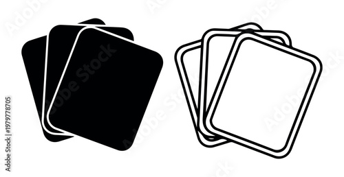  Copy Icon Graphic Vector Set Ui Stock Vector