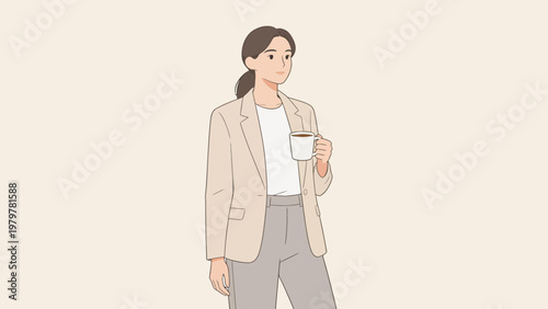 Woman holding a cup of drink