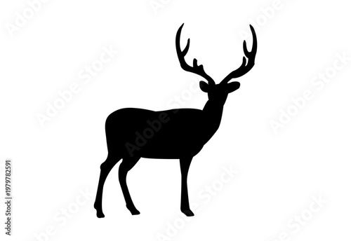 Deer Doe Silhouette Standing Forest Animal