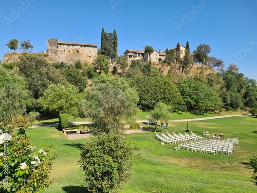 Evocative image of a wedding venue in Italy awaiting the bride and groom