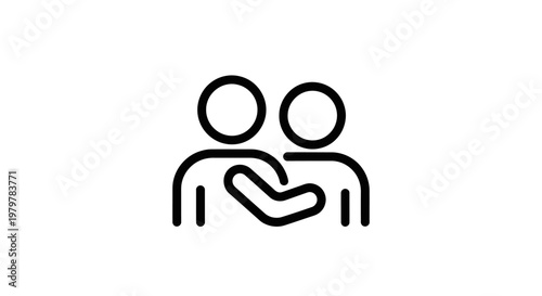 A vector illustration design of a man and woman couple symbol representing a people icon group or family silhouette sign for business communication and love romance concepts