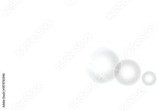Abstract transparent sphere with lens flare, shining star with shining sun. Soft glow without exit rays, vector lighting effect