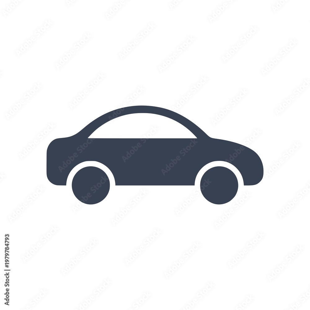 Fototapeta premium Minimal car park icon with letter P and vehicle symbol. Clean flat SVG design ideal for parking signs, navigation systems, transport apps, and urban mobility graphics.