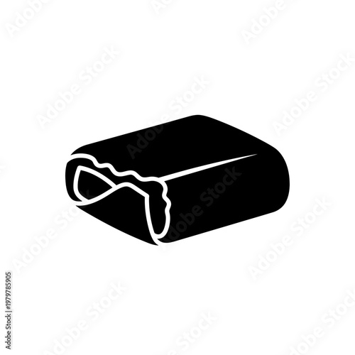 Reusable Food Wrap Silhouette Icon, Flat Vector Graphic for Sustainable Kitchen Storage Solutions