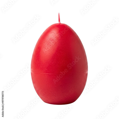 Red egg shaped candle