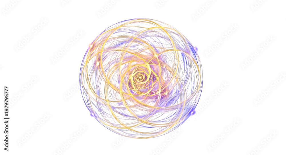 Fototapeta premium Intricate spiral pattern formed by overlapping circular and radial gradients