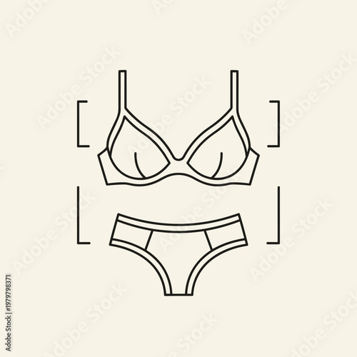 Minimalist jewelry design technical drawing, necklace with magnetic pendant and ring interaction, line art vector illustration for product manual