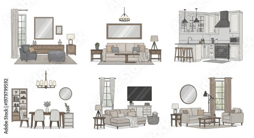 Modern living room interior designs.