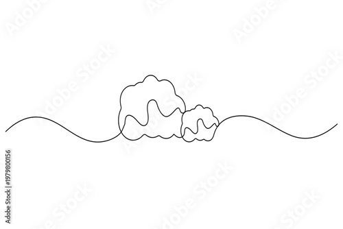 Cloud computing icon continuous one line drawing style for modern technology branding
