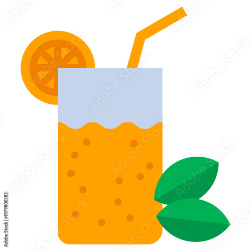 Lemonade icon, Flat design style vector illustration