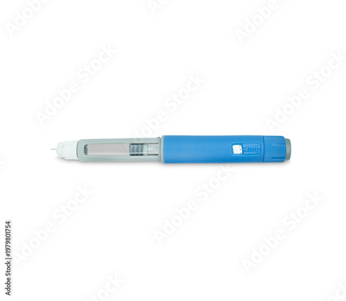 GLP-1 agonist injector pen isolated on clean background