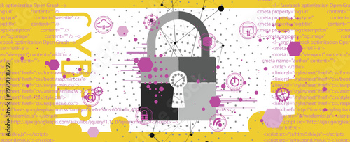 Cyber technology concept web services for business and internet project.