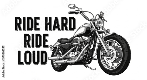 Motorcycle Ride Hard Loud Bike.