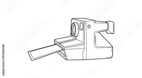 Retro Instant Camera with Photo Ejecting