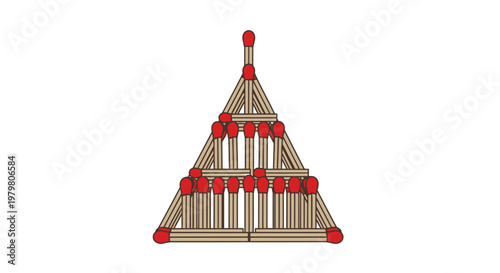 A triangle shaped mathematical counting frame.